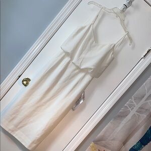 Dress the Population White Sheath Midi Dress